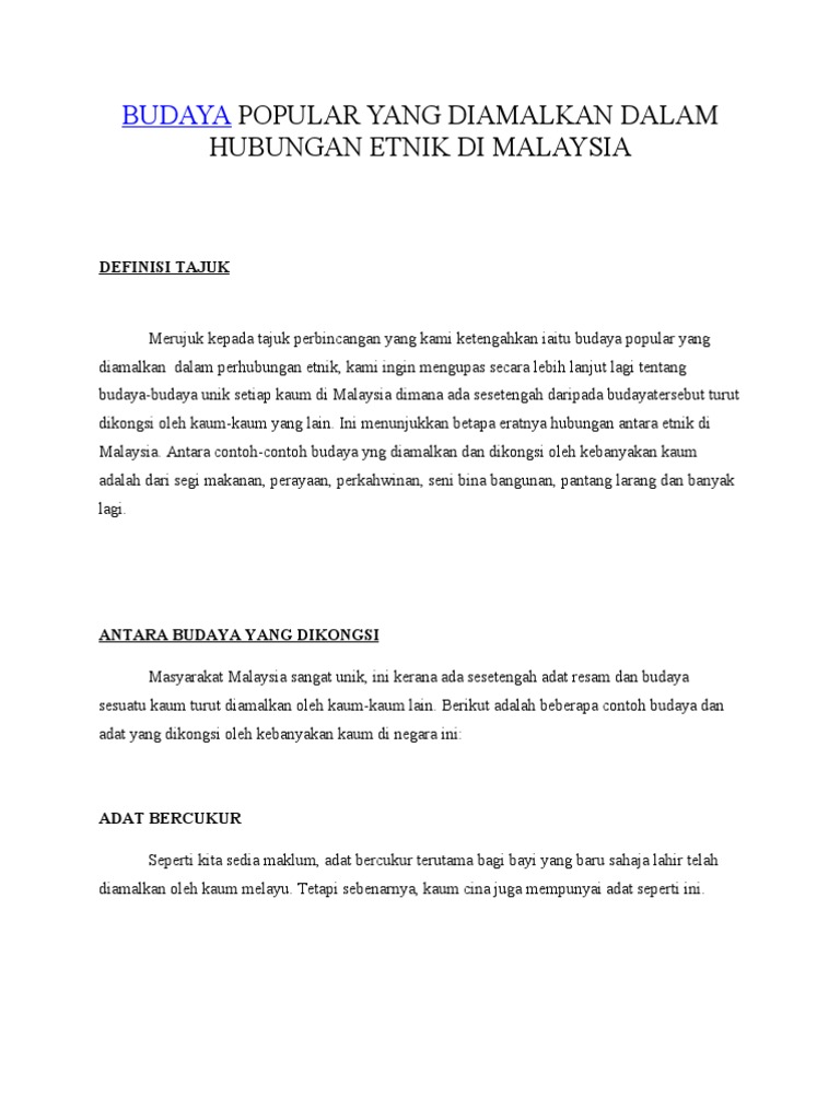 Perkongsian Budaya Di Malaysia  PDF