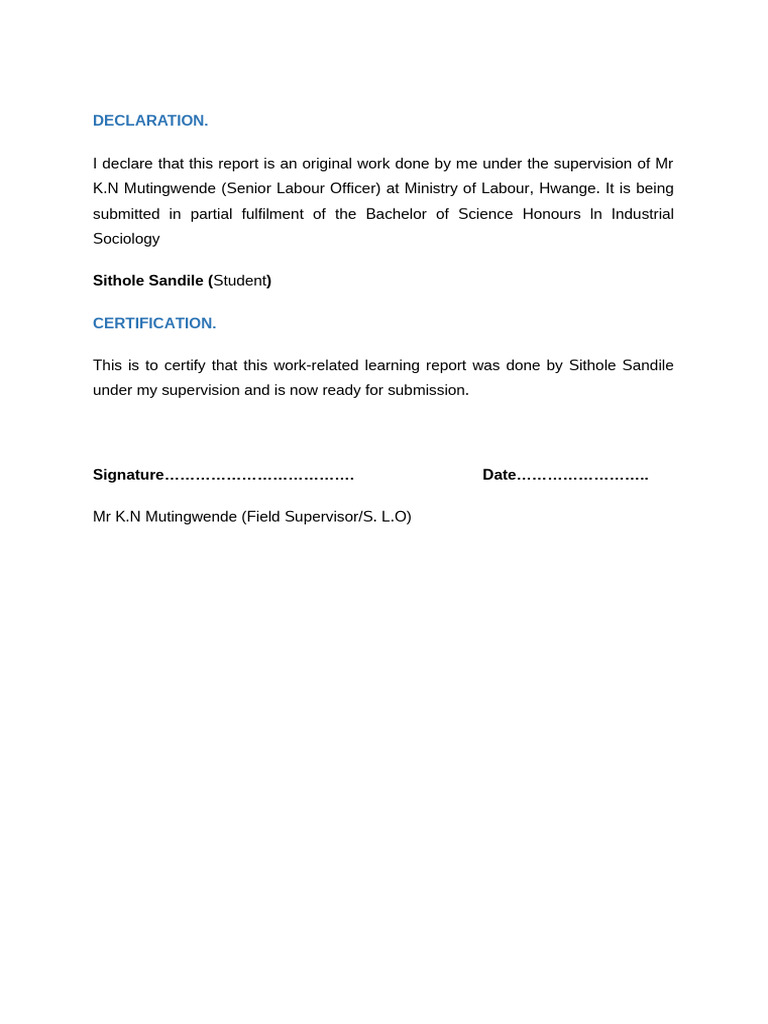 Declaration Page | PDF