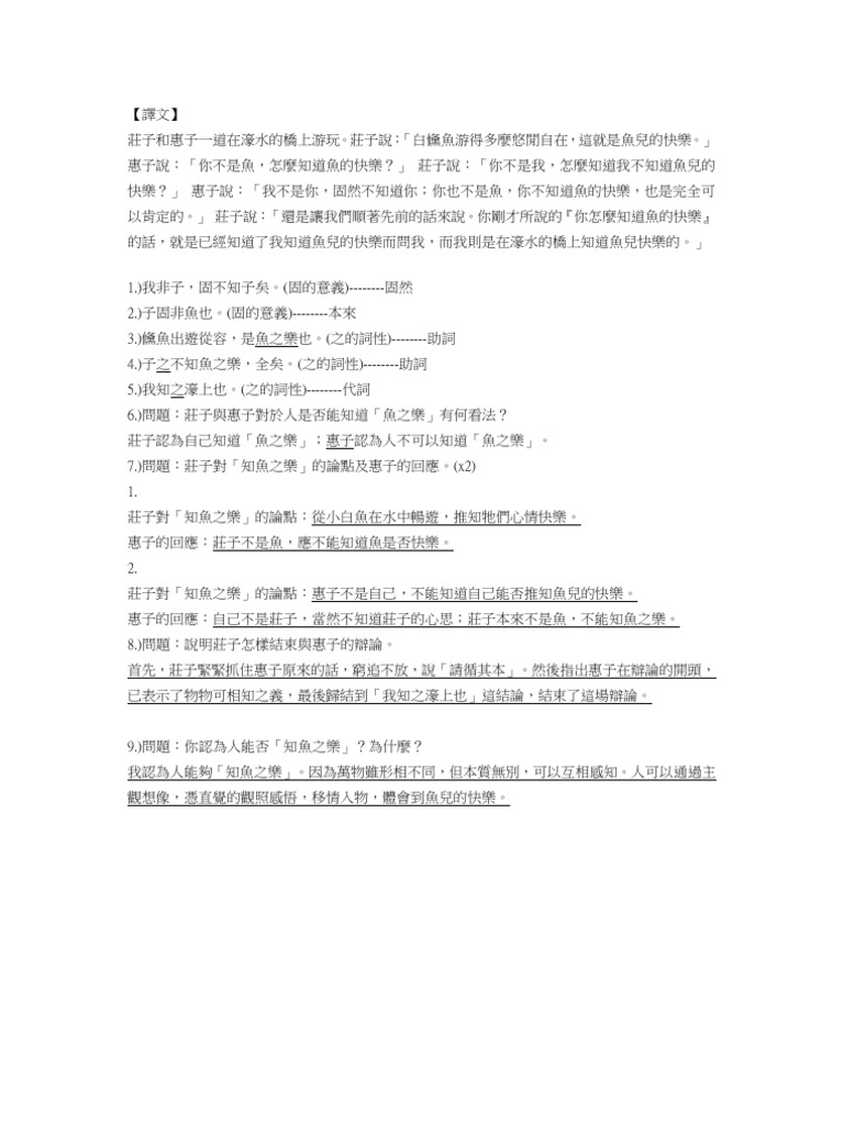 知魚之樂問答 | PDF