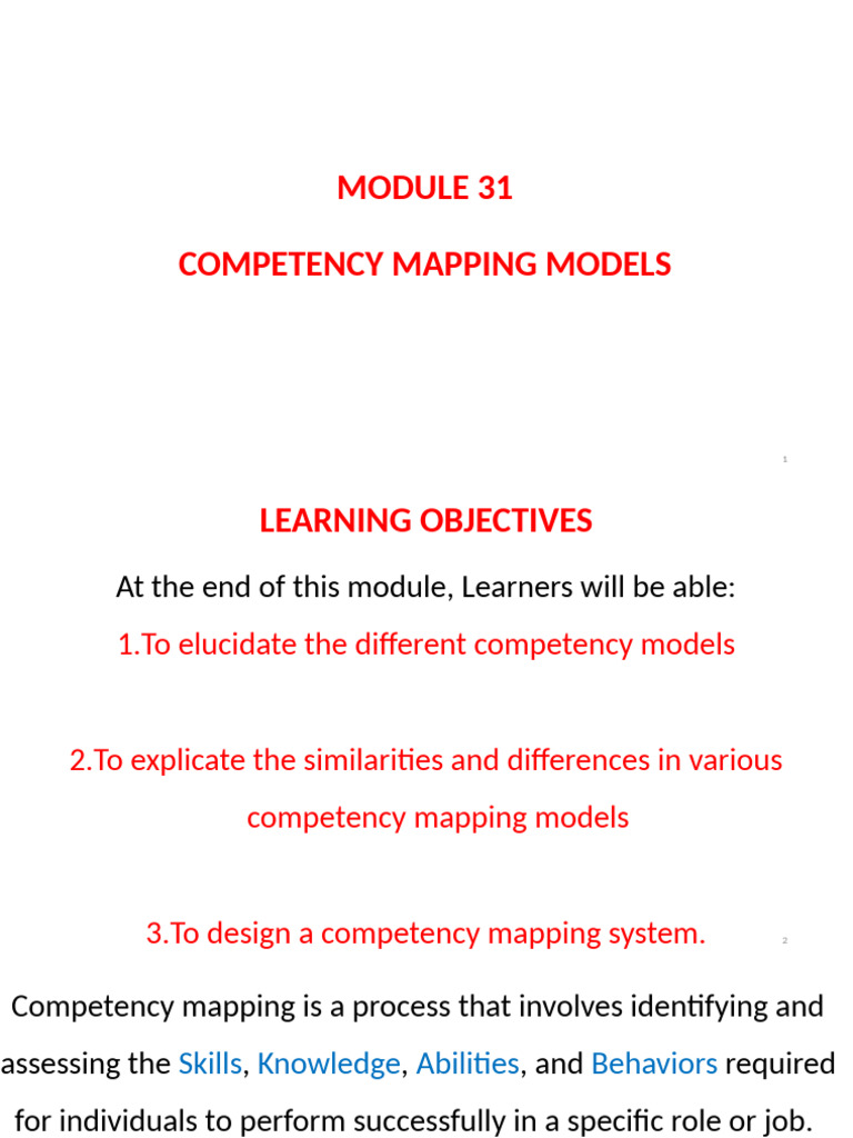 Competency Mapping Models Overview | PDF | Leadership | Talent Management