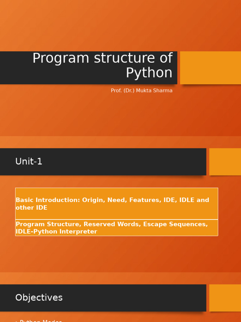 Python Program Structure Overview | PDF | Python (Programming Language ...