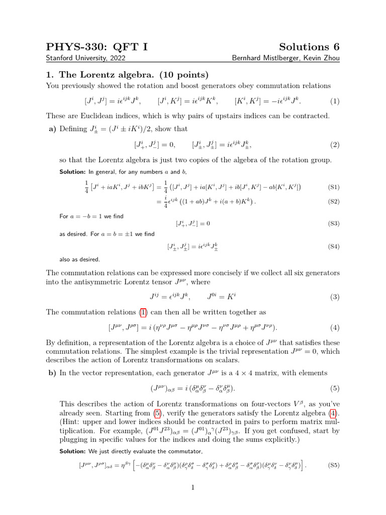 PS6 Sol | PDF | Geometry | Linear Algebra
