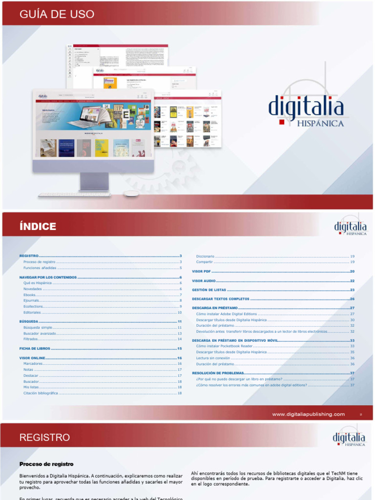 Guía de Uso de Digitalia Hispánica | PDF | Red mundial | Internet y web