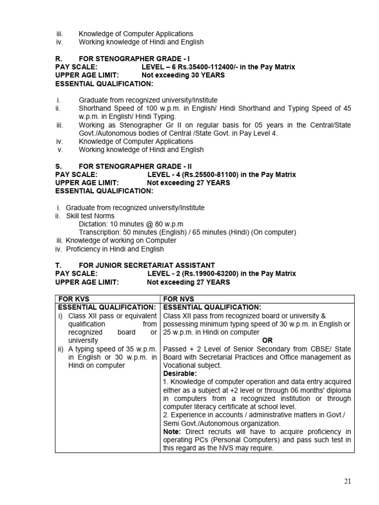 Stenographer and Assistant Job Requirements | PDF | Shorthand
