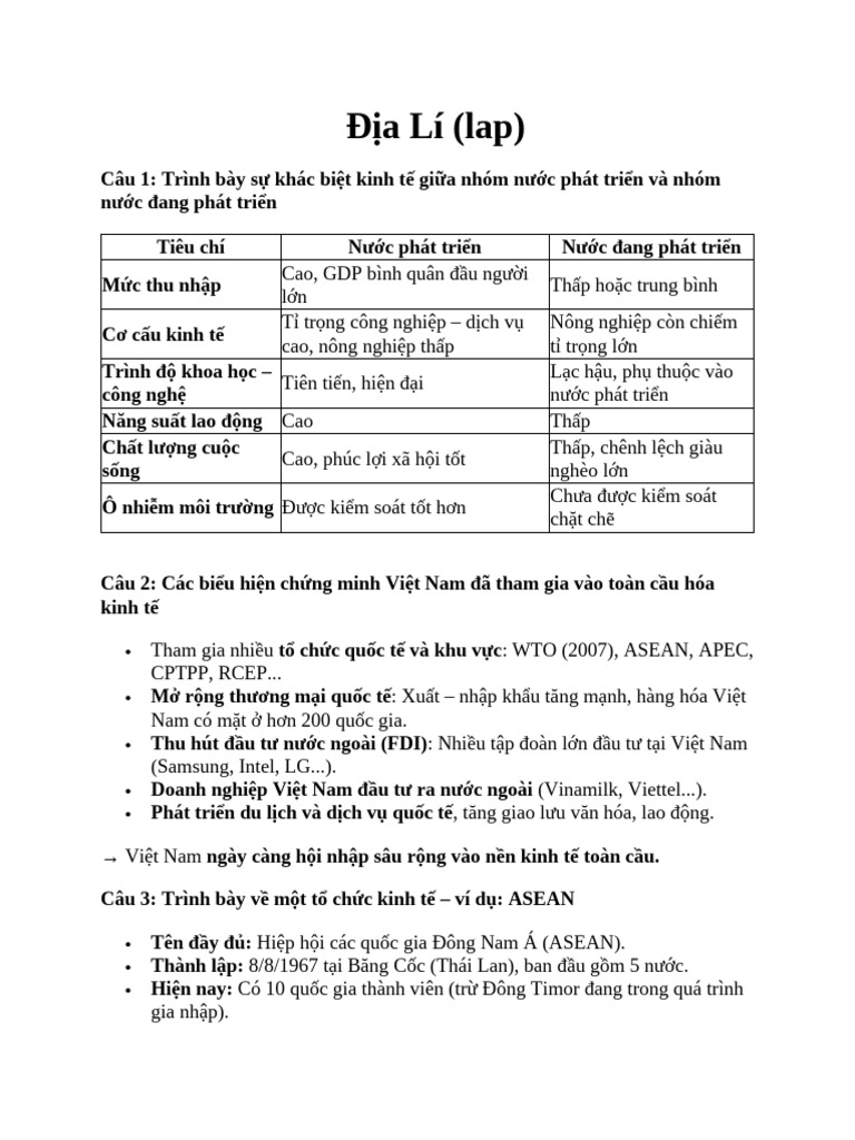 Địa Lí | PDF