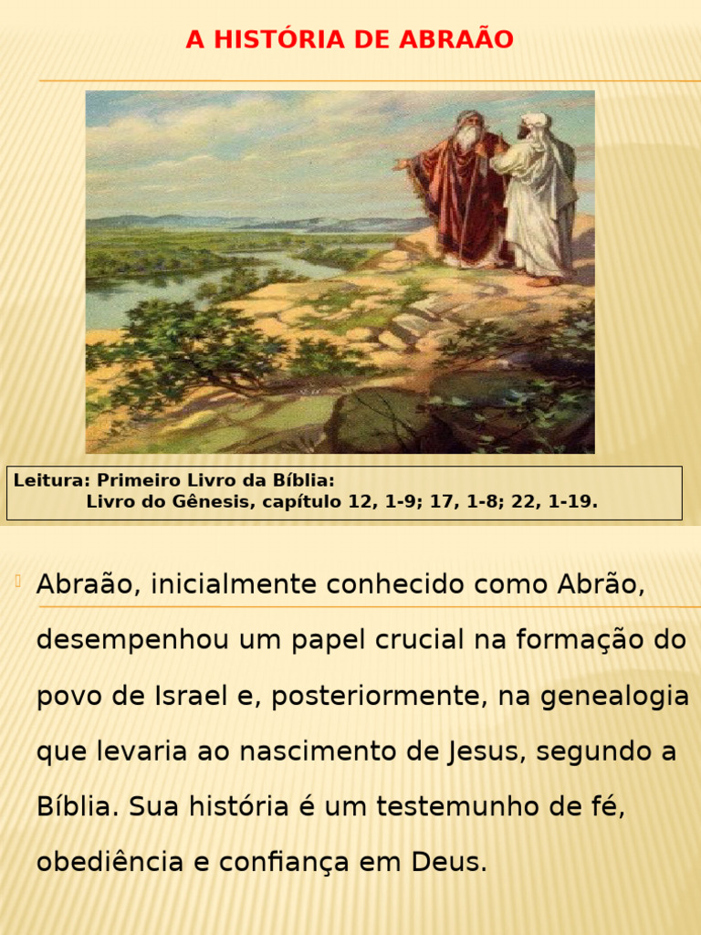 A História de Abraão | PDF | Abraão | Isaac