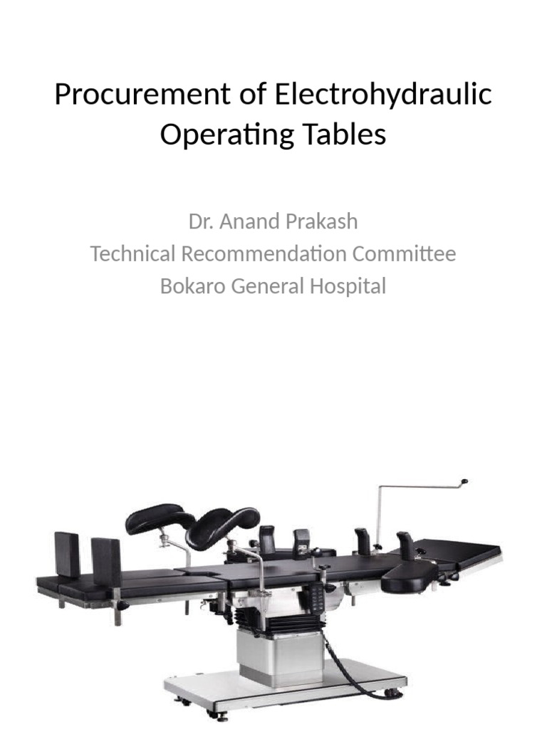 Final Project Presentation Operating Tables | PDF | Medical Specialties ...