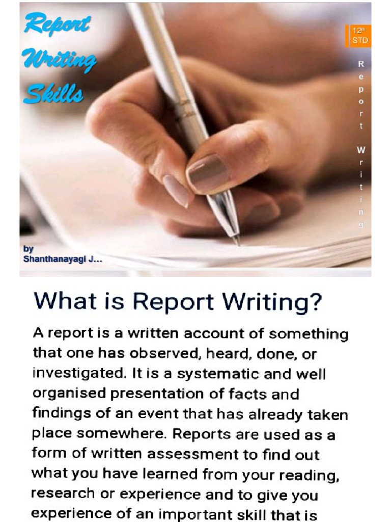 Report Writing Notes | PDF