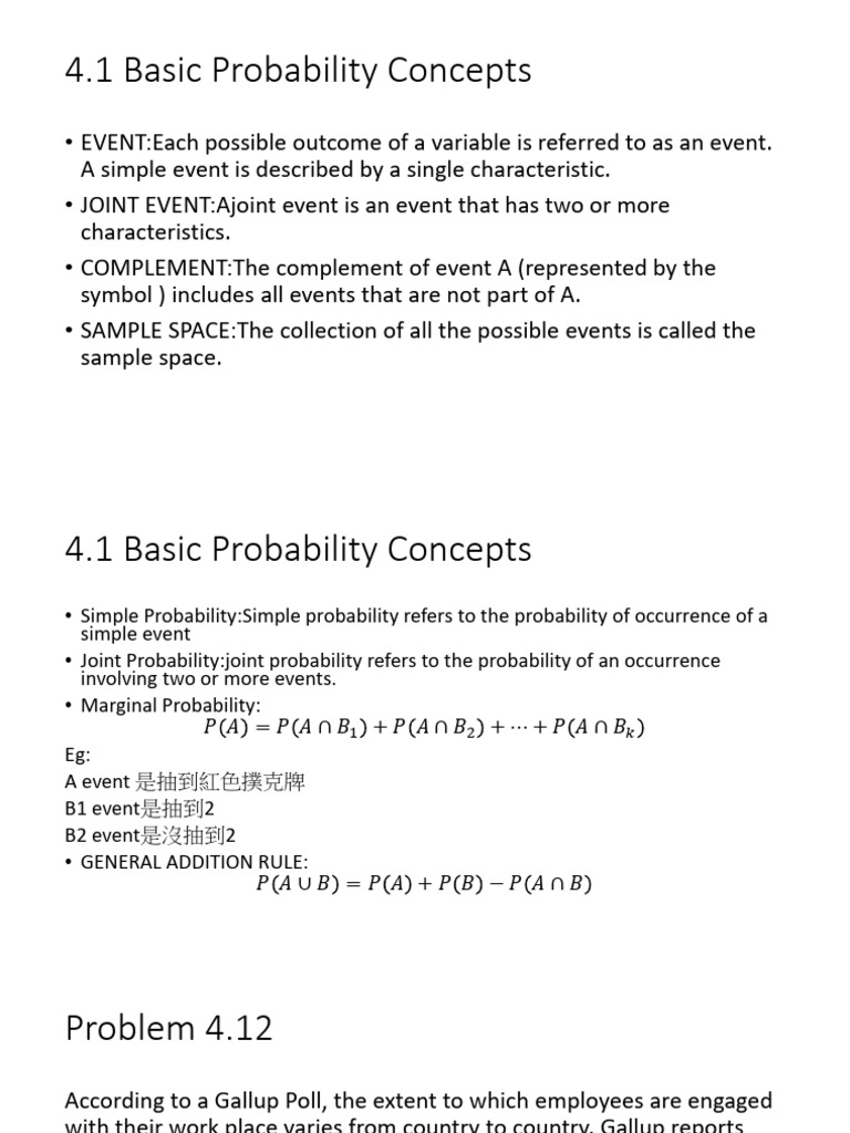 Basic Probability Concepts Explained | PDF | Probability | Probability ...
