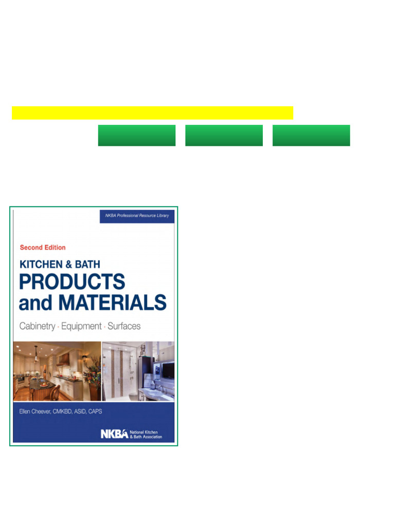 Kitchen & Bath Products and Materials Cabinetry Equipment Surfaces ...