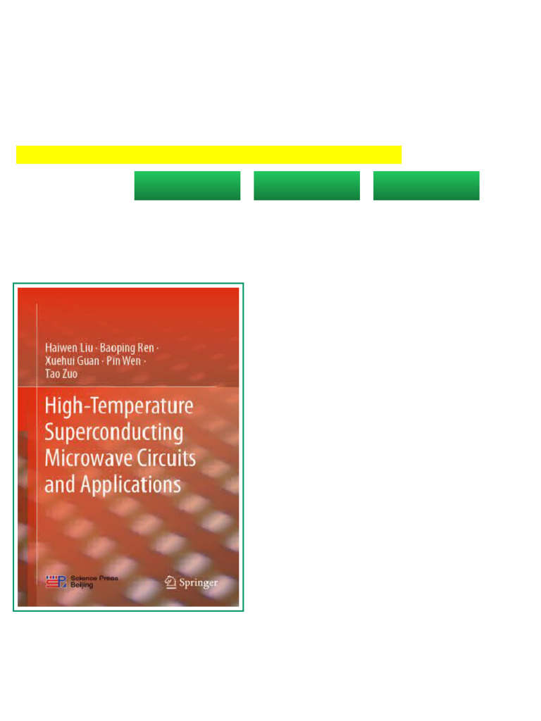 High-Temperature Superconducting Microwave Circuits and Applications ...