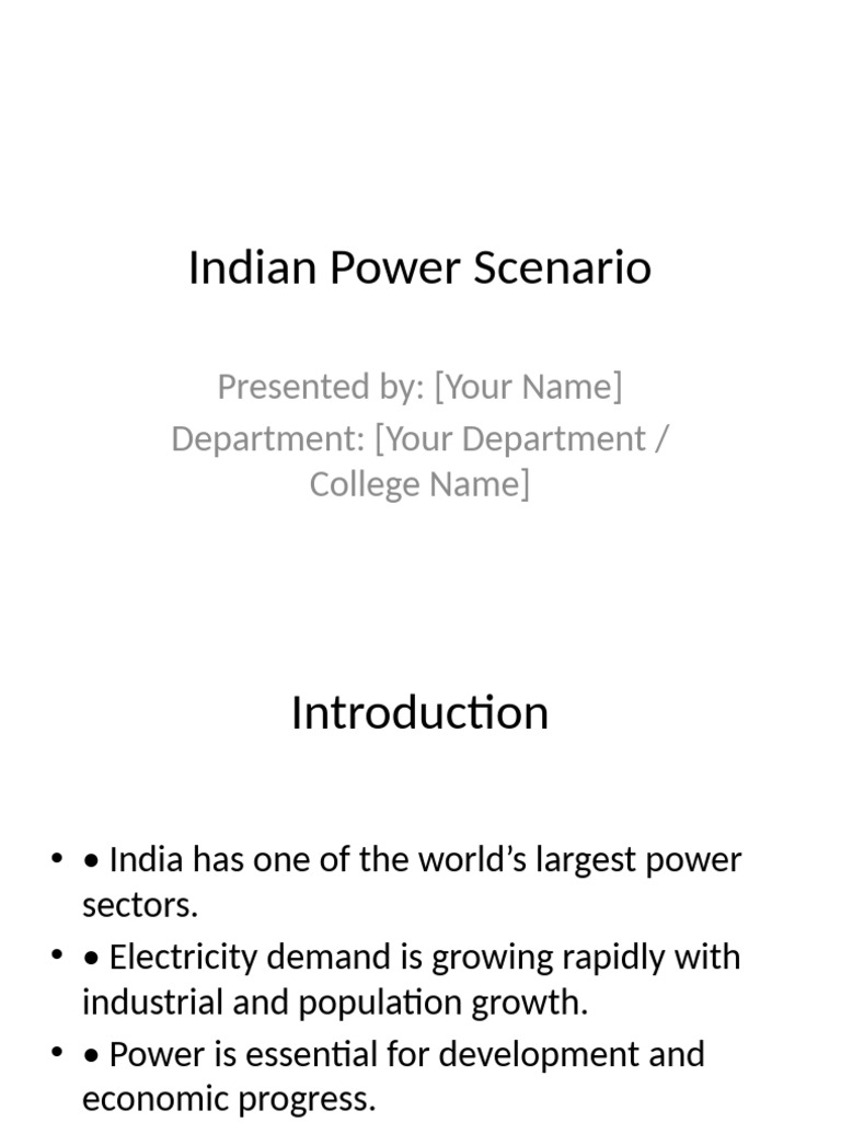 Overview of India's Power Sector | PDF