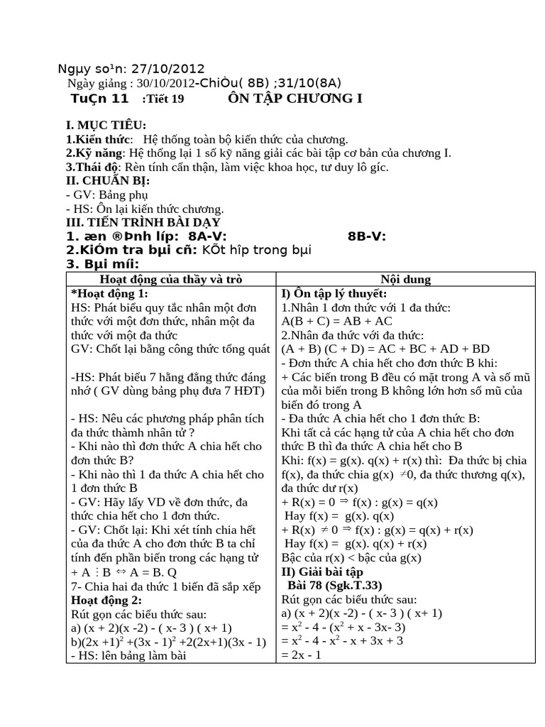 Dai So 8 Tuan 11 - 12 | PDF