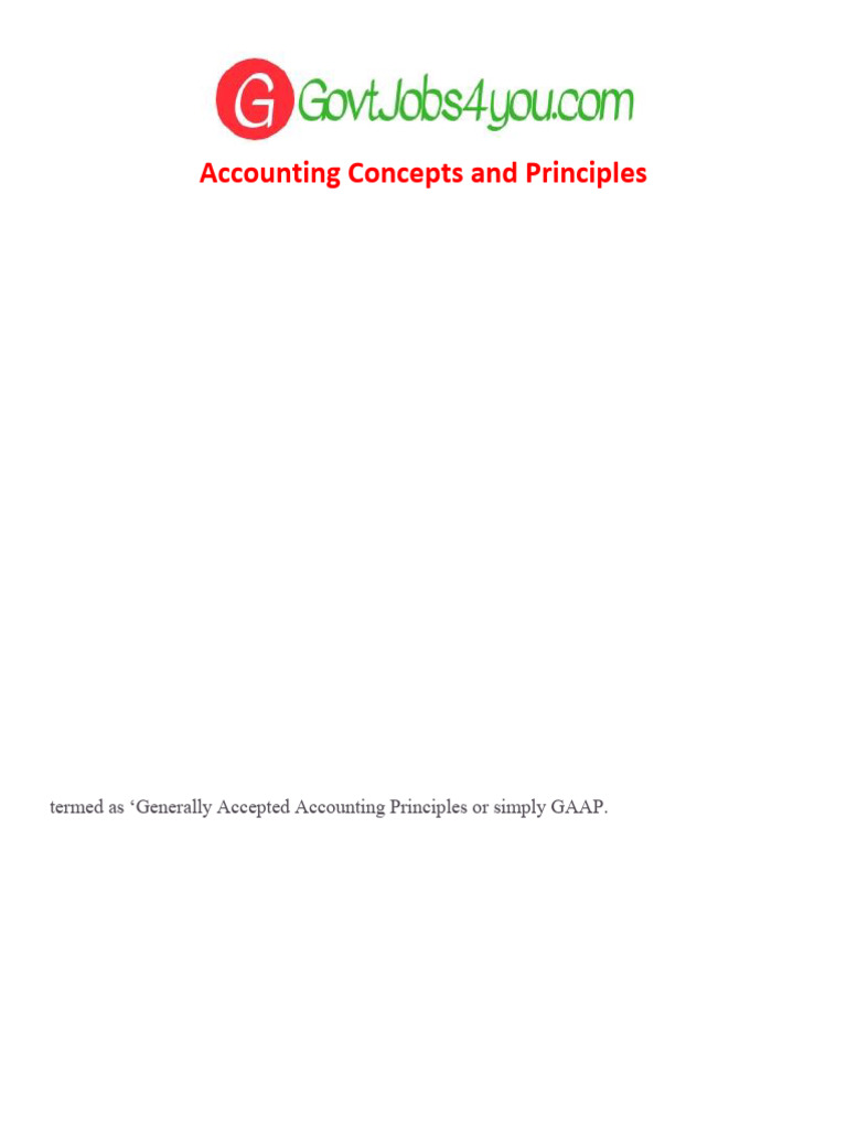 Accounting Concepts and Principles Explained | PDF | Accounting ...