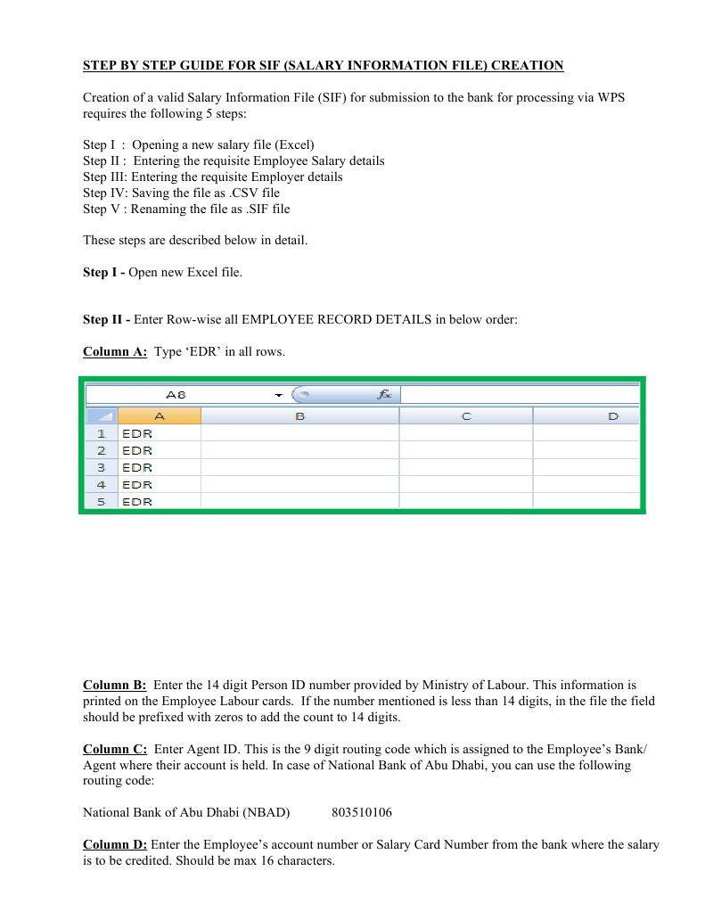A step by step guide to creating a valid salary information file sif