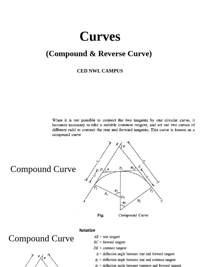 Compound & Reverse Curves Overview | PDF