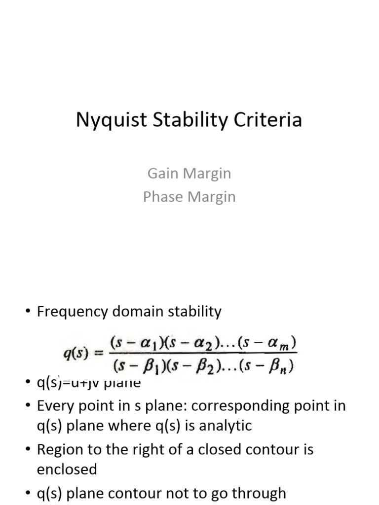Nyquist Stability Criteria Explained | PDF