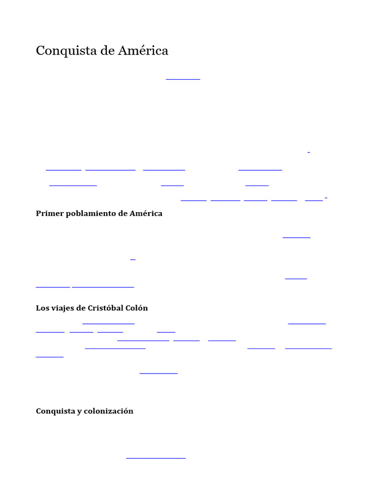 Historia de la Conquista de América | PDF | Colonización europea de las ...
