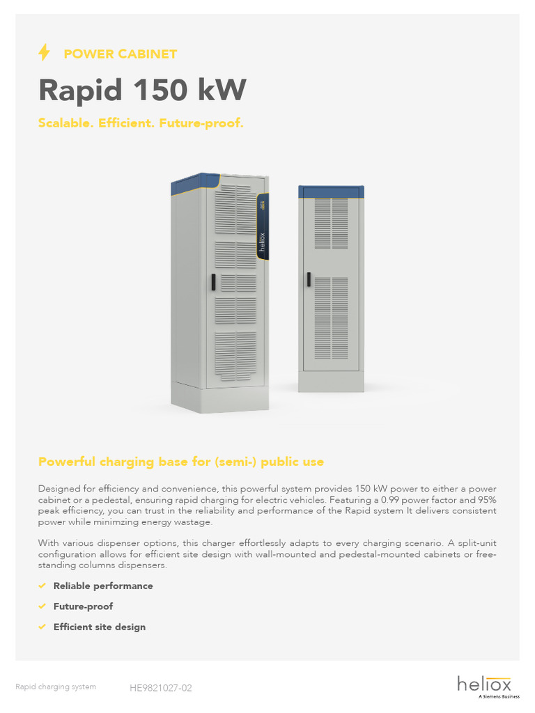 150 kW Rapid EV Charging System | PDF | Power (Physics) | Electricity