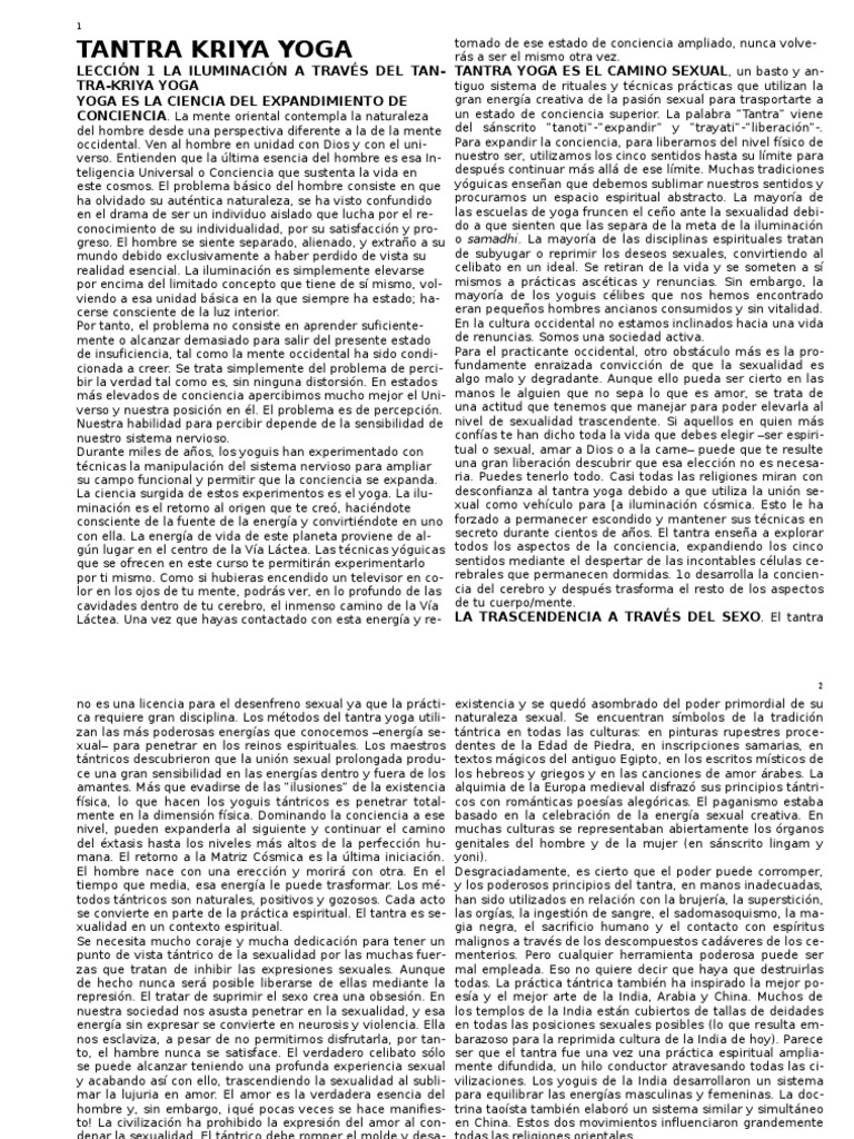 Iluminación a través del Tantra Kriya Yoga | PDF