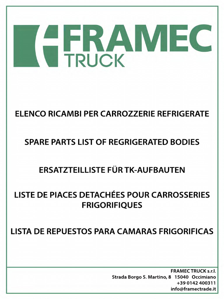 Despiece Camaras Framec o Elenco Recambi | PDF