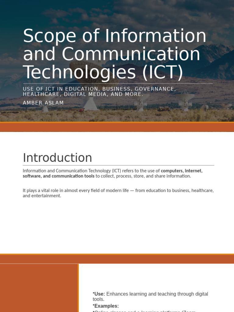 Impact of ICT in Various Sectors | PDF | Educational Technology ...