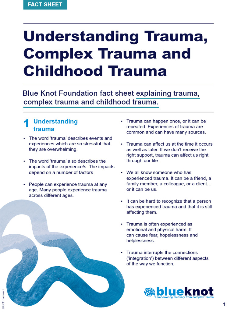 48 BK FS PRF Trauma CmplxTrauma ChldTrauma July21 | PDF | Psychological ...