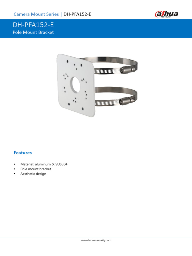 DH-PFA152-E Pole Mount Bracket | PDF