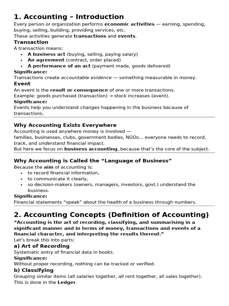 Understanding Basic Accounting Concepts | PDF | Debits And Credits ...