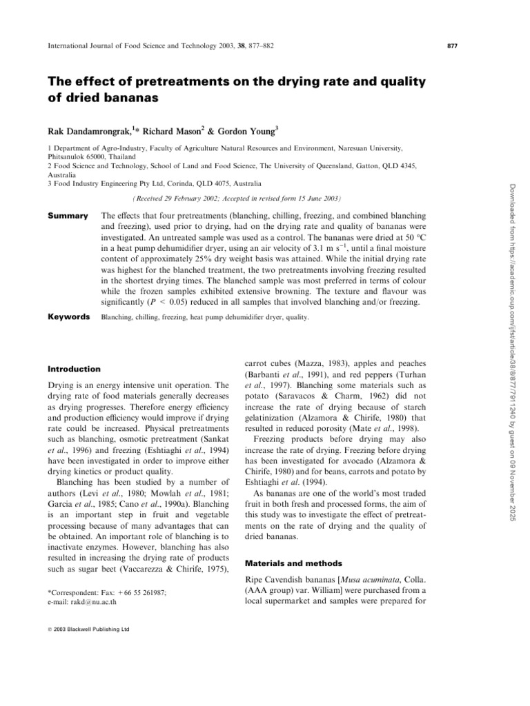 Curated visual reference: The Effect Of Pretreatments On The Drying Rate And Quality Photo Inspiration