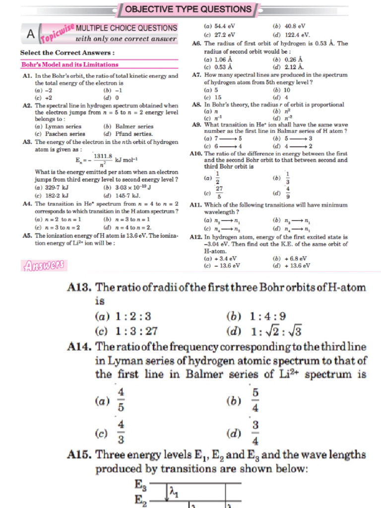 Atomic Structure Questions | PDF