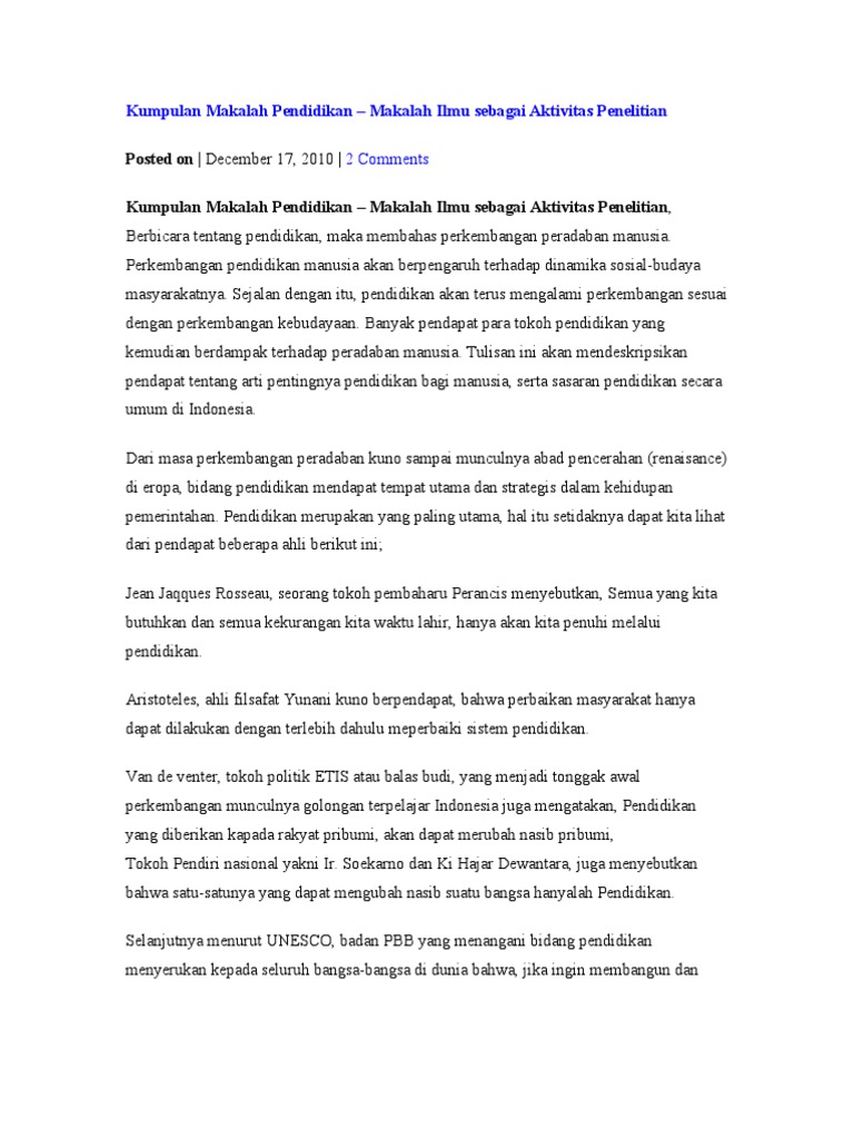 Kumpulan Makalah Pendidikan