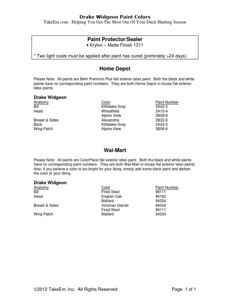 Drake Widgeon | PDF