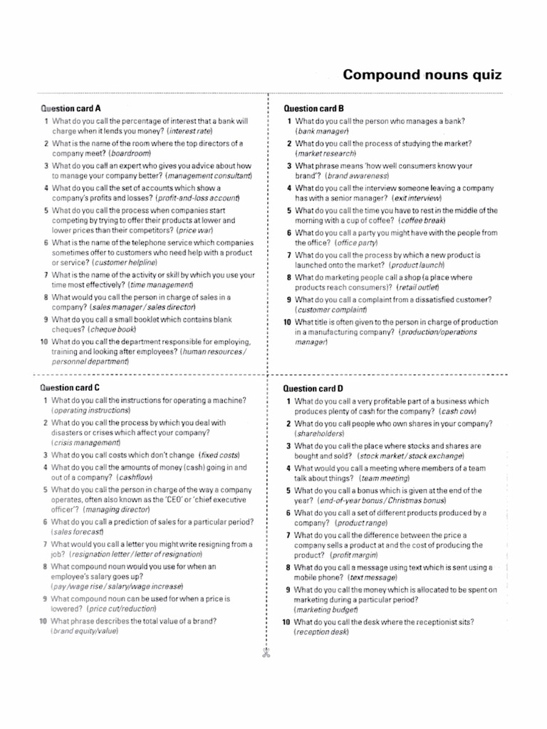 Compound Nouns | PDF