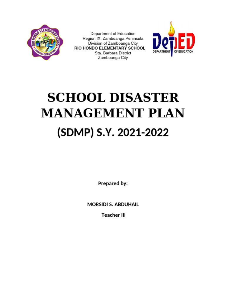 Rio Hondo Elementary School Disaster Plan | PDF | Emergency Management ...