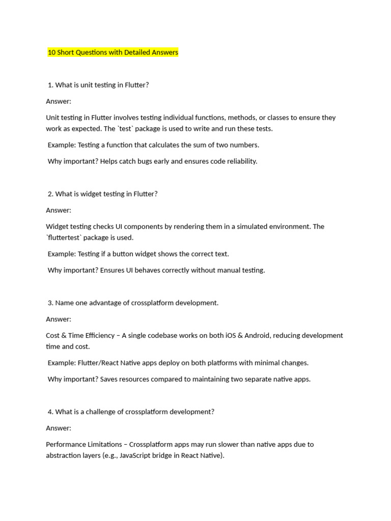 Mobile Development Important Notes | PDF | Cross Platform Software ...
