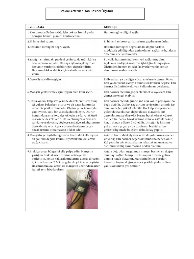 Yaşamsal Bulgular İşlem Basamaklari | PDF