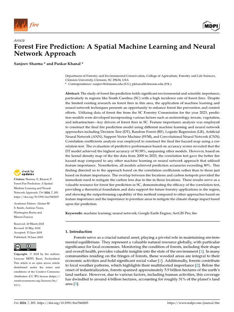 Forest Fire Prediction Using Machine Learning | PDF | Machine Learning ...
