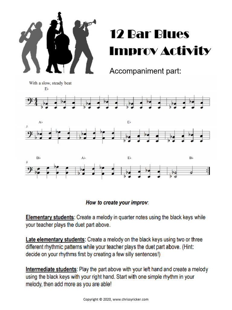 12 Bar Blues Improv Activity Revised | PDF