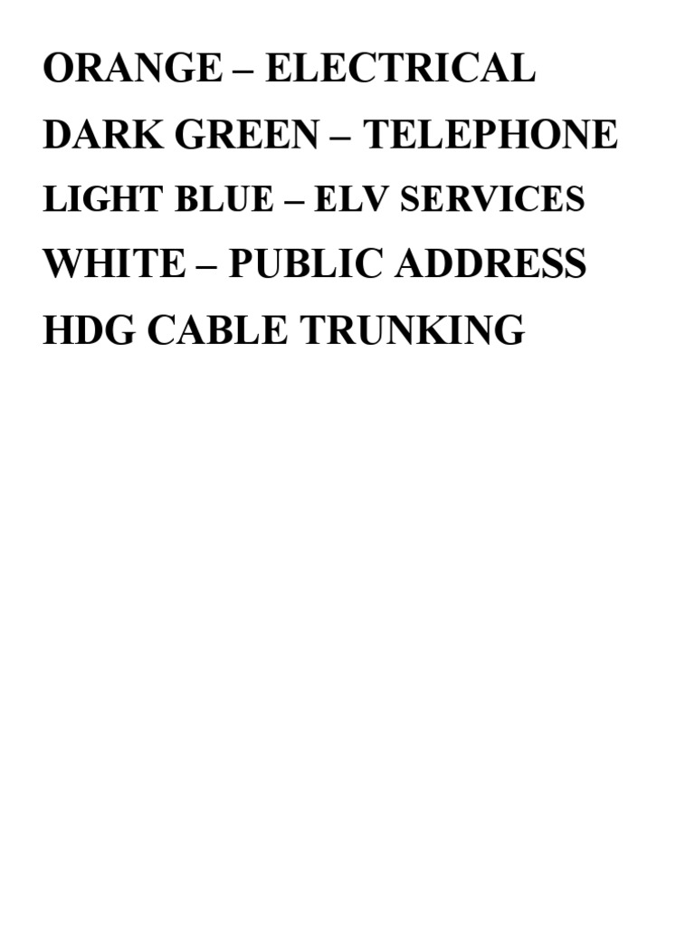 Orange Electrical Color Coding Guide | PDF