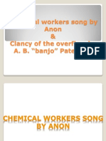 Chemical Workers Song by Anon