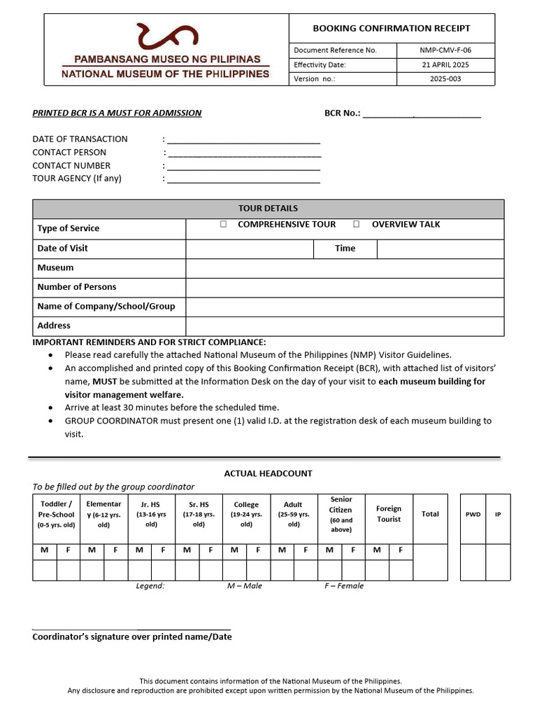 1 Booking Confirmation Receipt | PDF