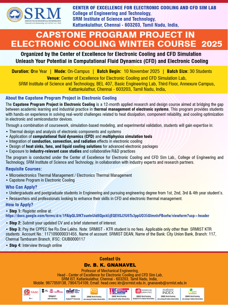Electronic Cooling Capstone Program 2025 | PDF | Computational Fluid ...