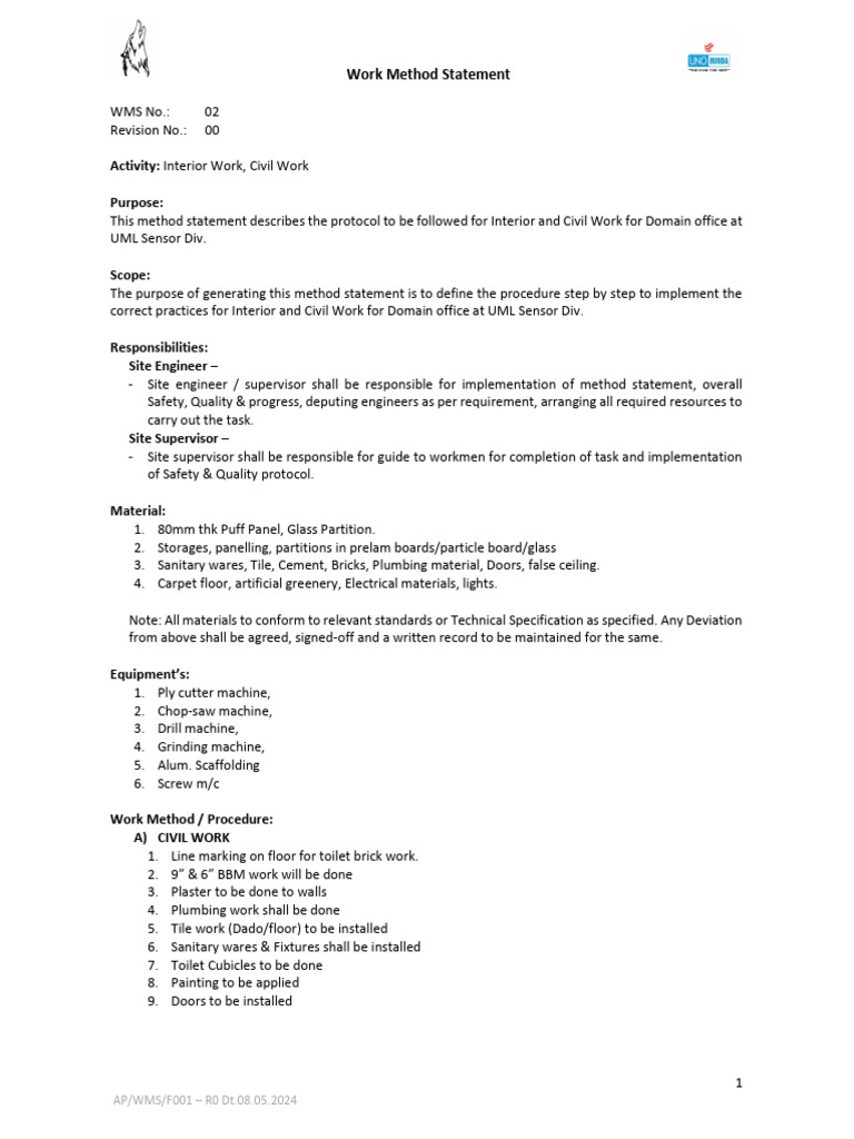 AP Wms r0 02 Civil, Interior | PDF
