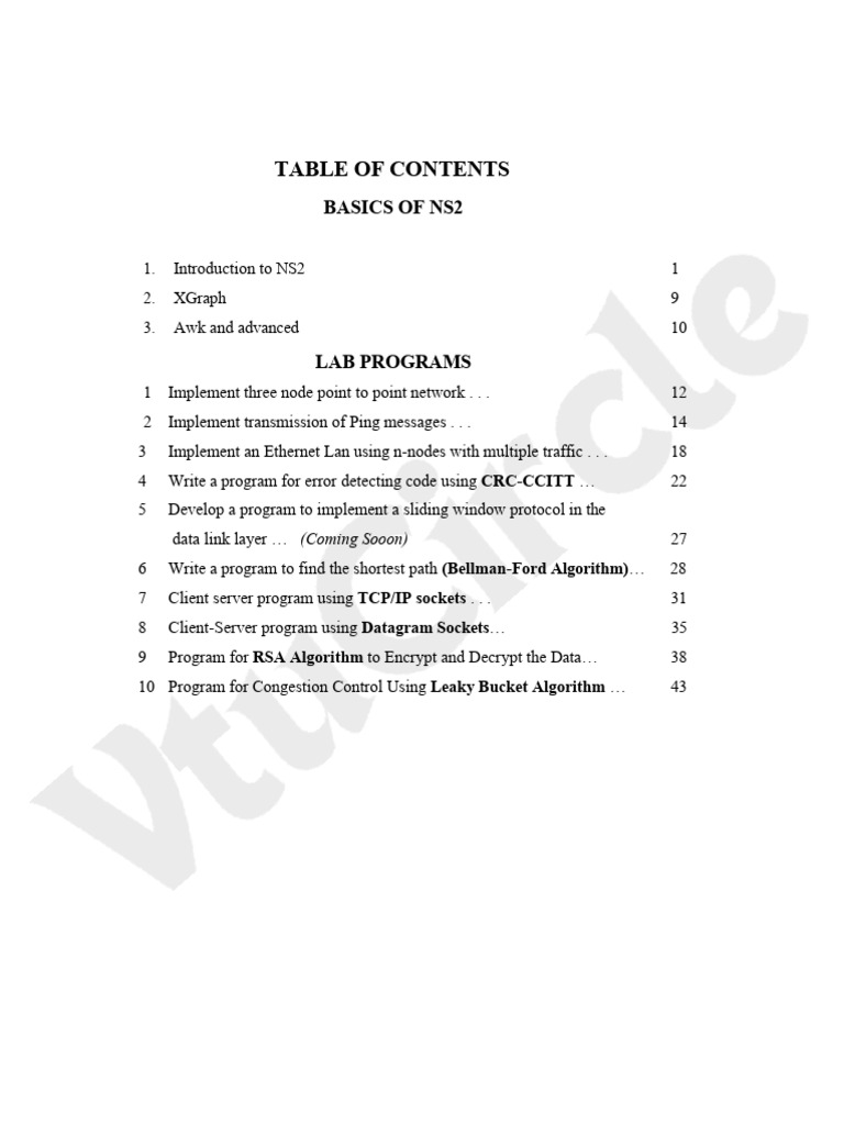 NS2 Simulation Basics and Lab Programs | PDF | Telecommunications ...