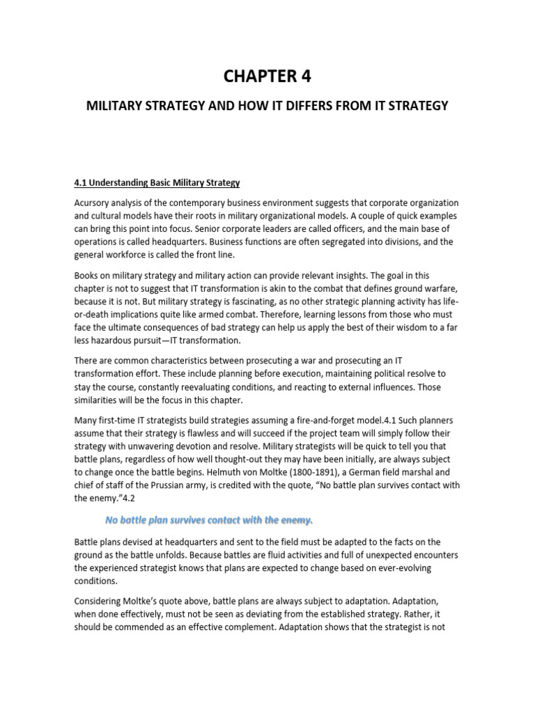 Military Strategy Insights for IT Transformation | PDF | Military ...