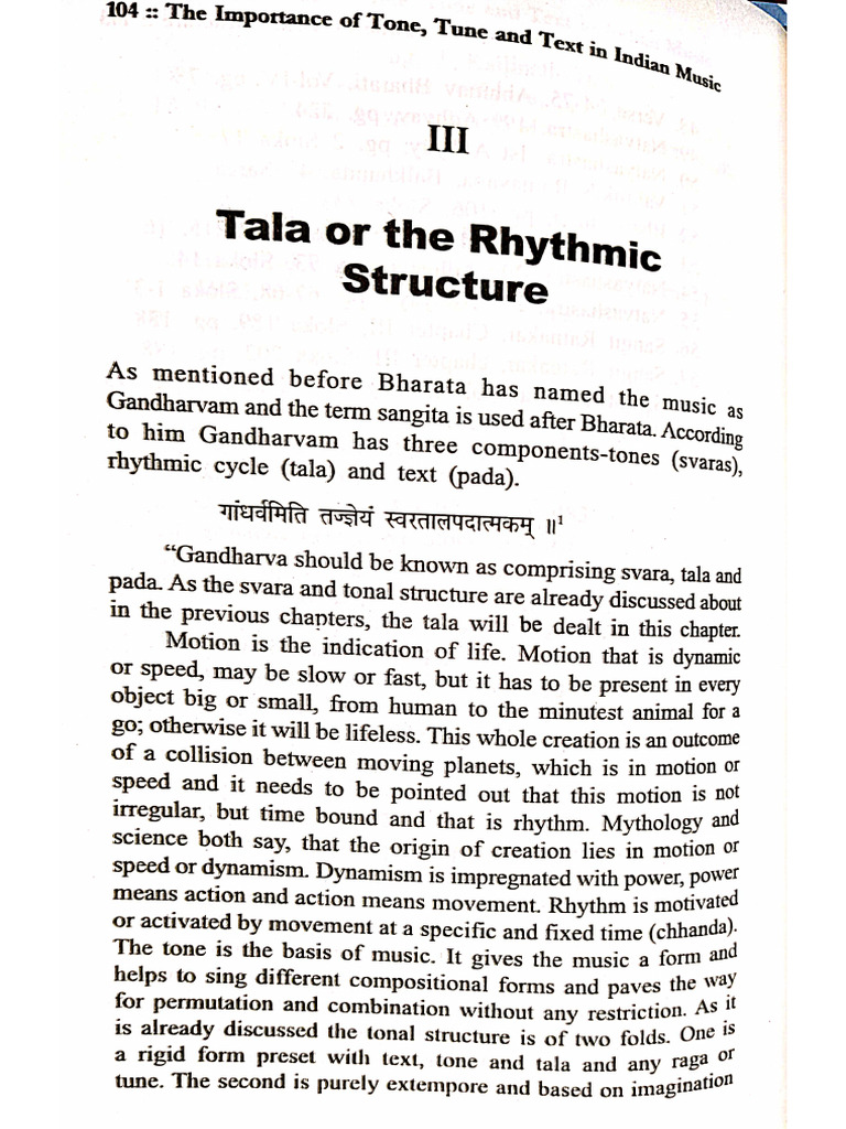 Tala or Rhythmic Structure | PDF