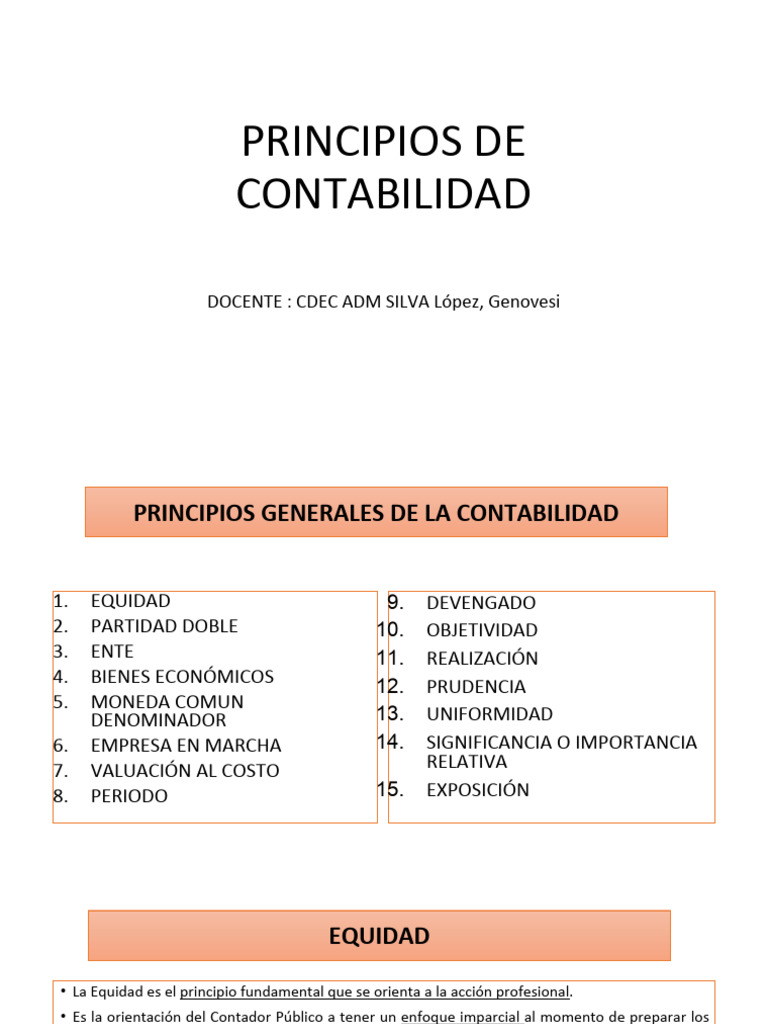 Principios Clave de Contabilidad | PDF | Contabilidad | Estado financiero