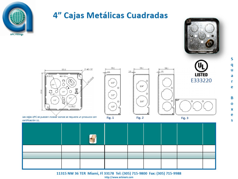 4 Square Metallic Boxes | PDF