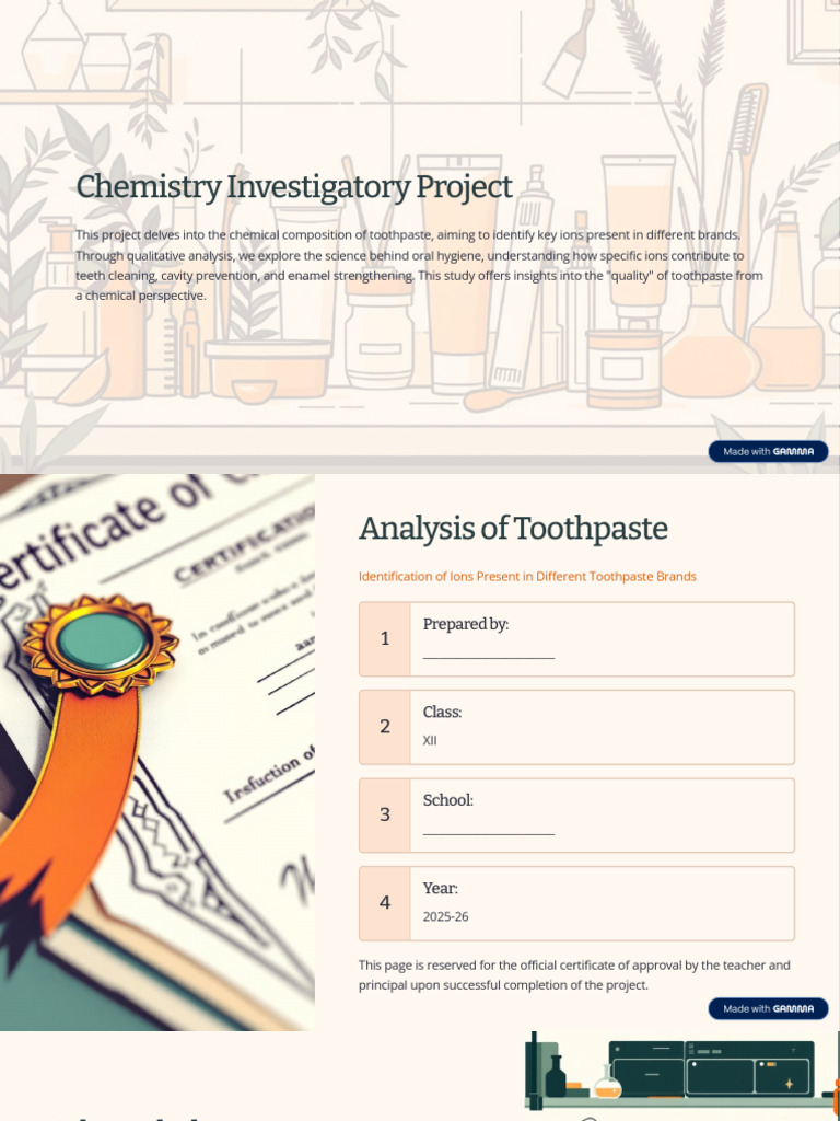 Toothpaste Ionic Composition Analysis | PDF | Salt (Chemistry) | Materials